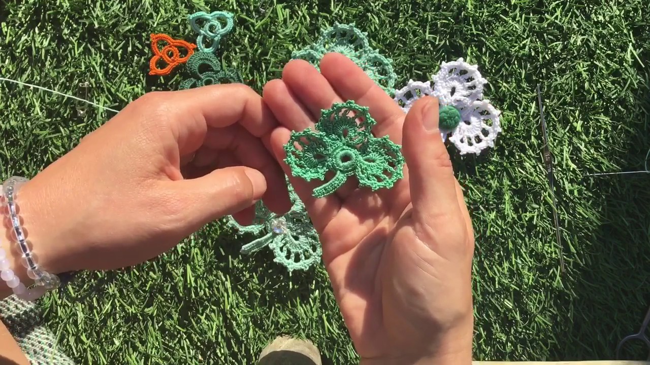 How To Make A Crochet Shamrock Brooch With A Traditional Irish Lace Finish