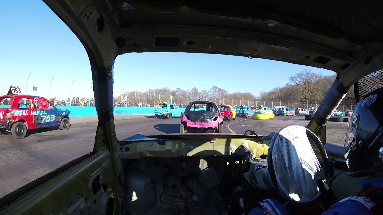 Albert Carter, On board, Spedeworth Junior Bangers, H2 Jackin train, Feb 2018