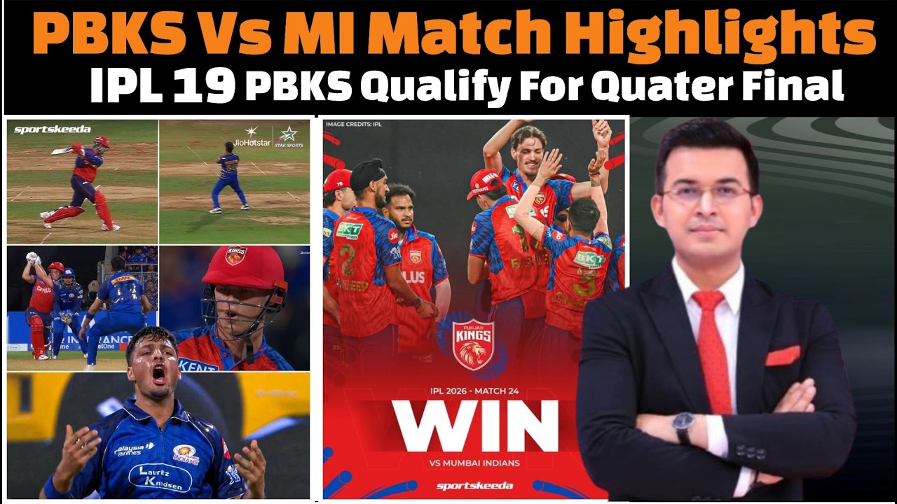 Punjab Kings vs Mumbai Indians full match highlights IPL 2026 today.