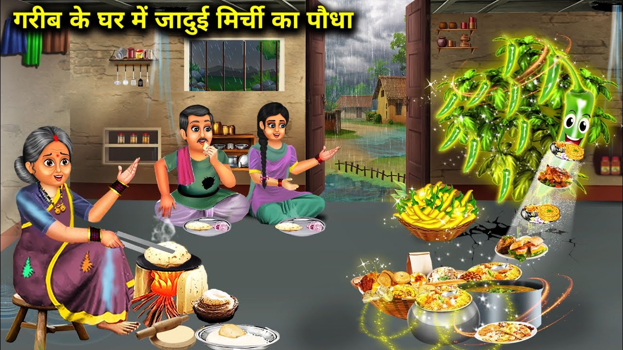 गरीब के घर में जादुई मिर्ची का पौधा | Garib ke ghar me jadui mirchi ka paudha | Chacha Magical Story
