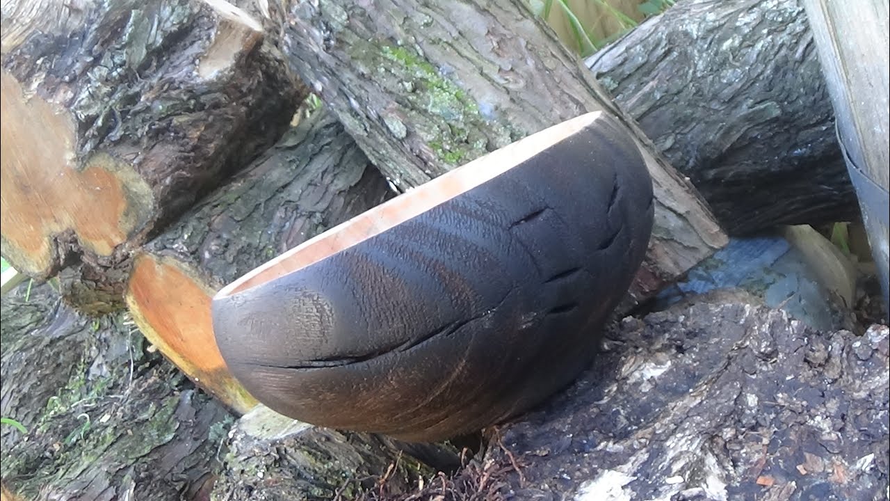 woodturning: burn it with FIRE!!!!! texturing with flame.