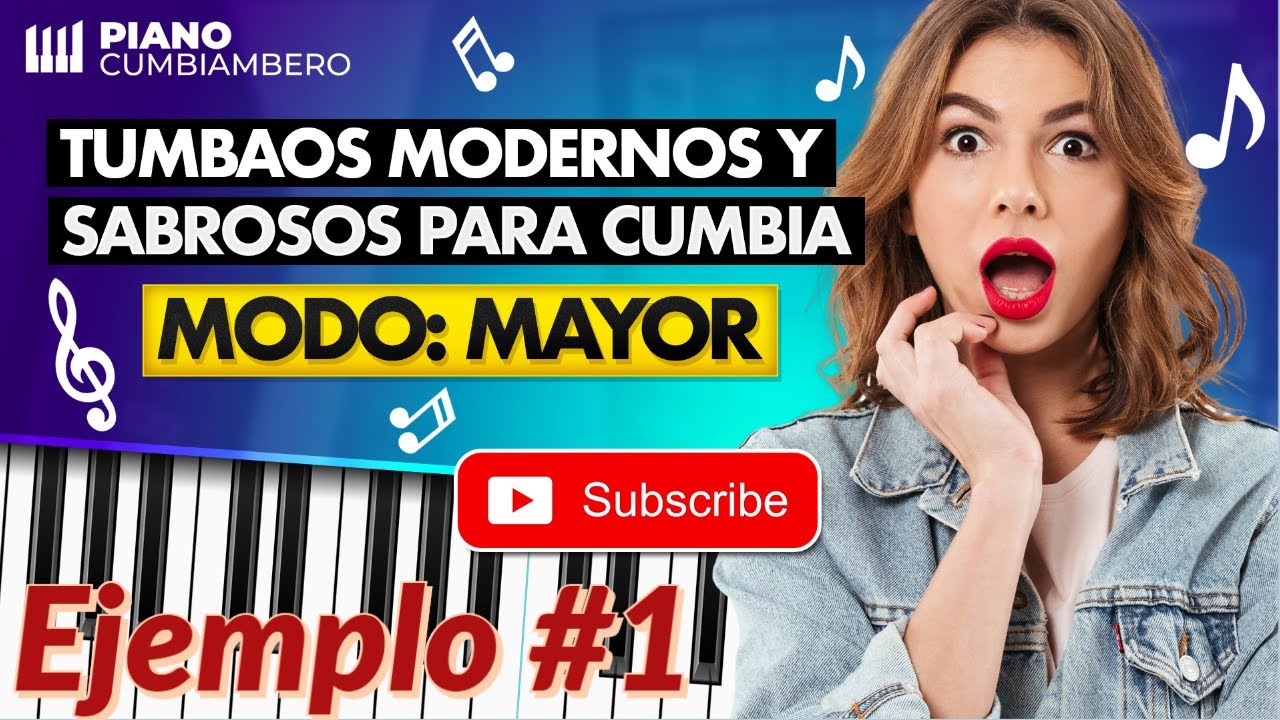 20 TUMBAOS PARA CUMBIA (PIANO): SUENA MUCHO MAS PROFESIONAL VIDEO #1