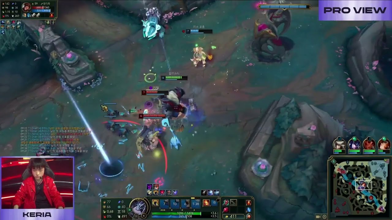 T1 Keria Alistar Pro View | T1 vs DK | 2025 LCK Round 1-2 W6D4
