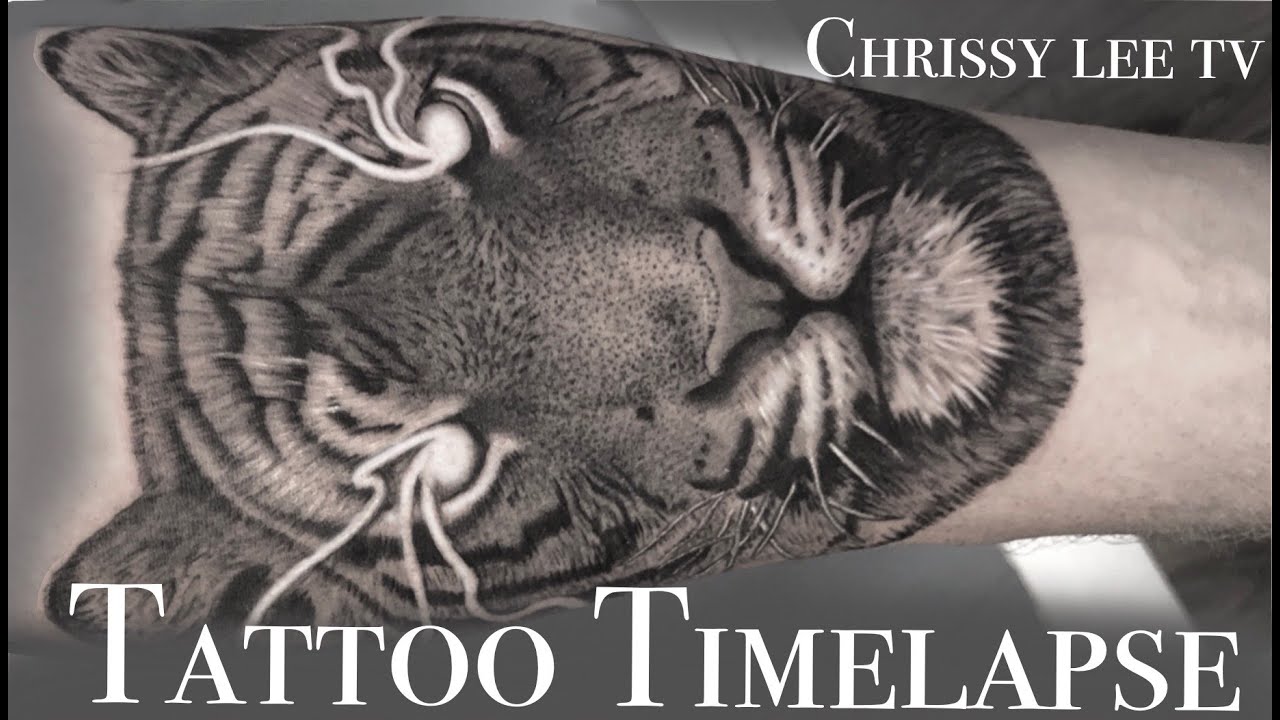 TATTOO TIMELAPSE - TIGER PORTRAIT - CHRISSY LEE