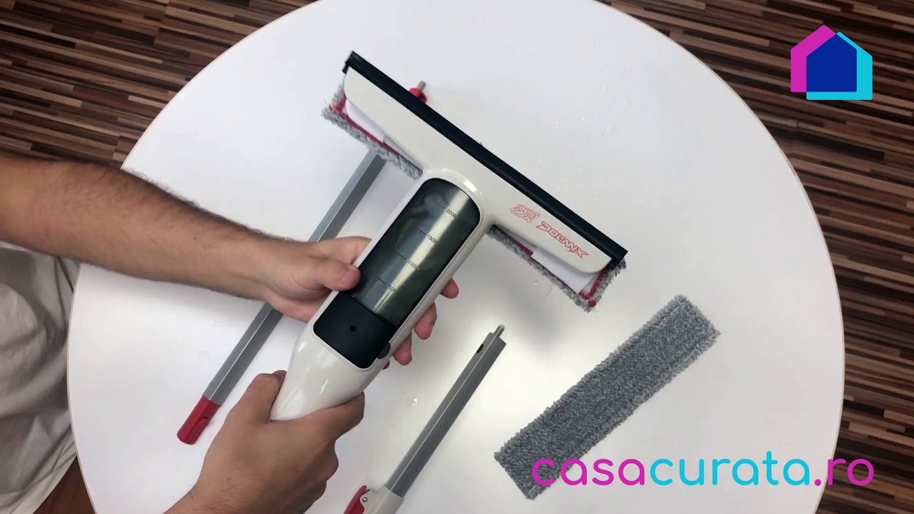Stergator de geamuri cu brat telescopic si pulverizator - www.casacurata.ro