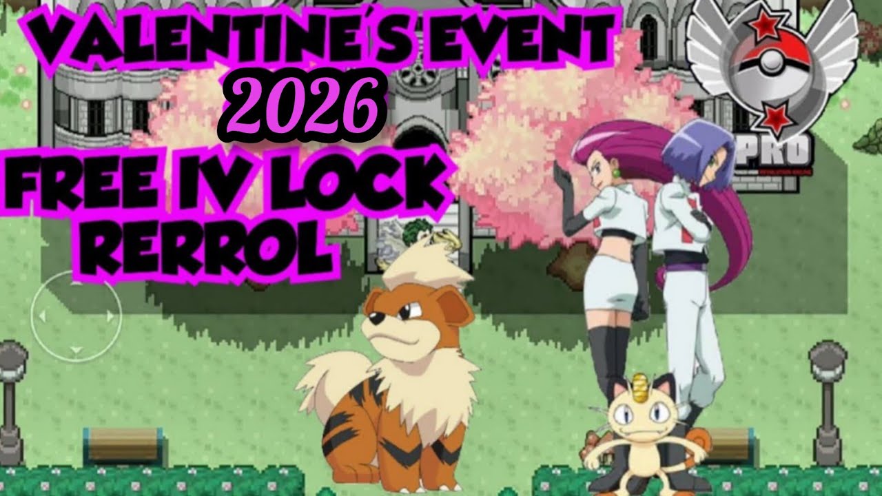 Событие ко Дню святого Валентина 2026 | Бесплатная перепроверка IV | Pokemon Revolution Online