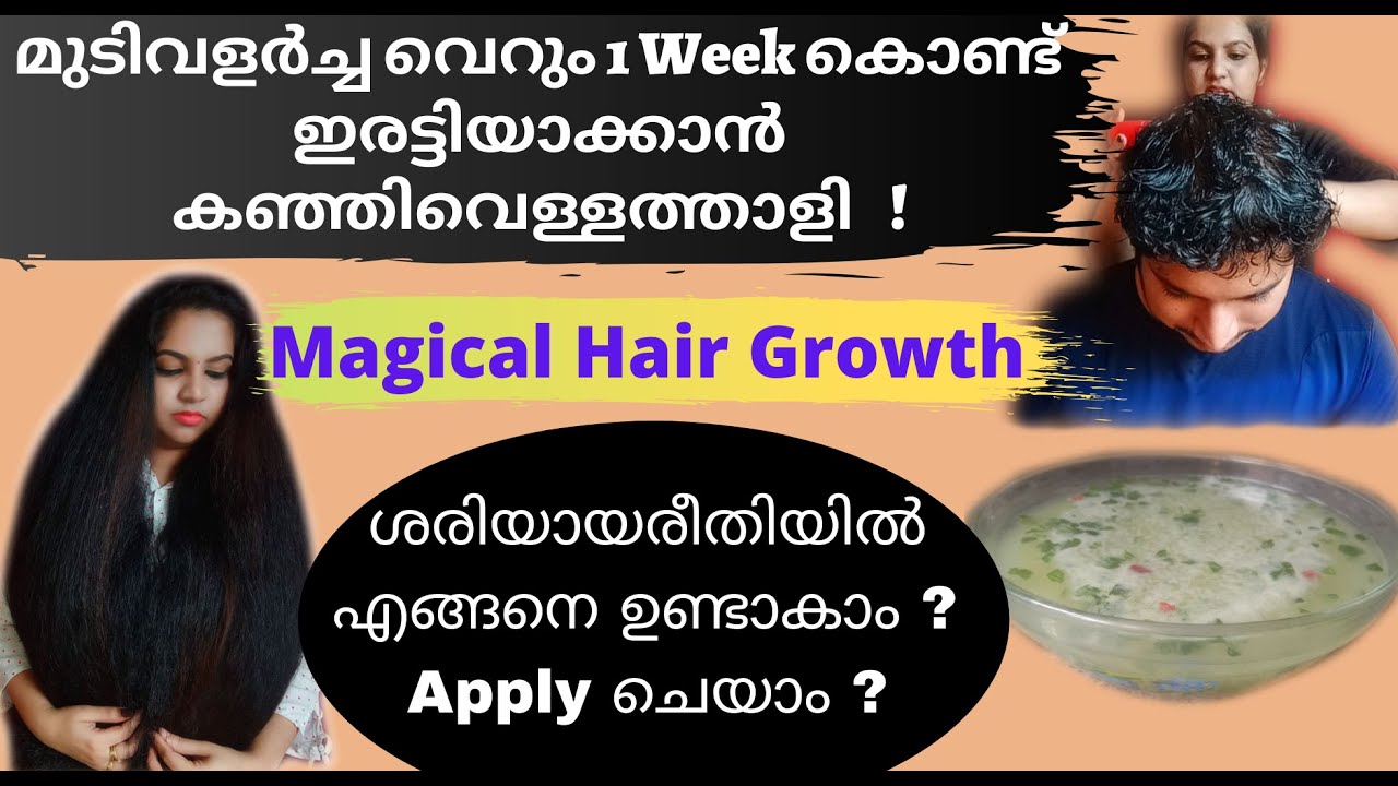 മുടിവളർച്ച വെറും 1 Week കൊണ്ട്  ഇരട്ടിയാക്കാൻ കഞ്ഞിവെള്ളത്താളി ! For Tripple Hair Growth?