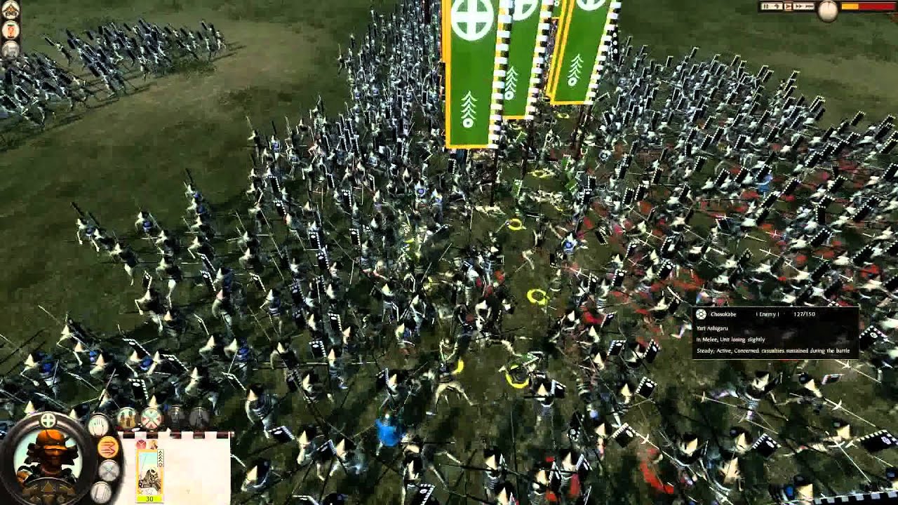 Shogun 2: Total War - 30 Katana Hero vs 1350 Yari Ashigaru