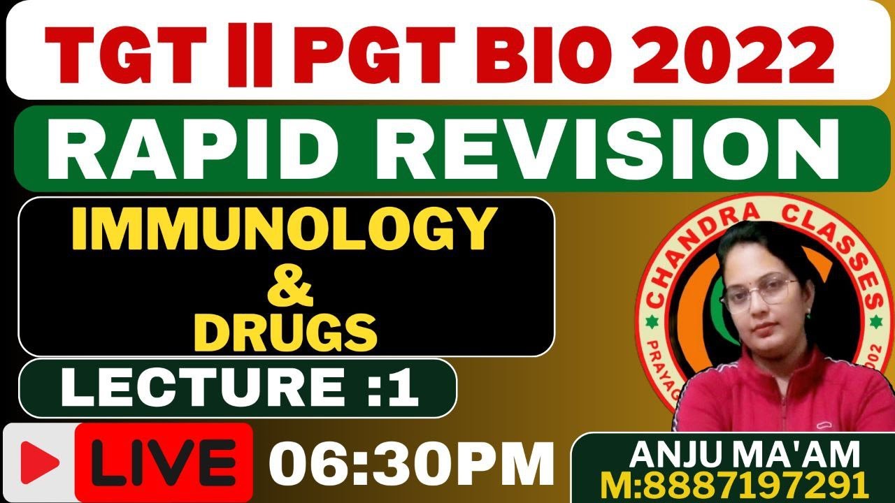 RAPID REVISION ||  IMMUNOLOGY & DRUGS || BY ANJU MAM