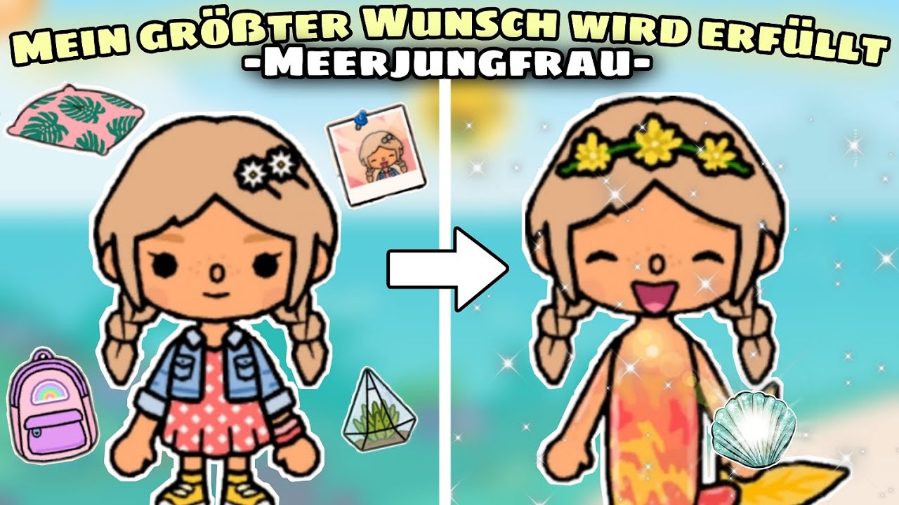 [TEIL 1] 😱MEIN GRÖßTER WUNSCH WIRD ERFÜLLT - MEERJUNGFRAU | GESCHICHTE |TOCA BOCA STORY DEUTSCH
