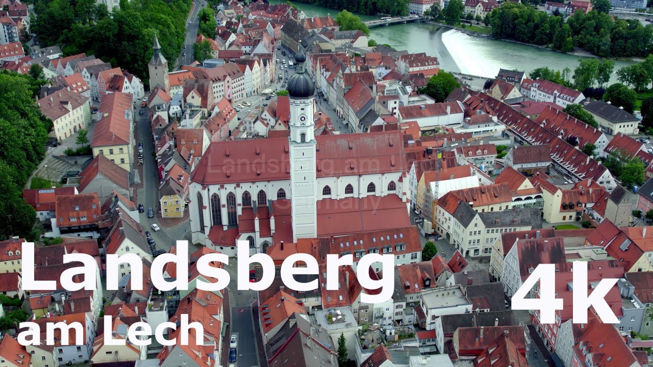 Landsberg am Lech Bavaria | 4k - Cinematic panoramic view