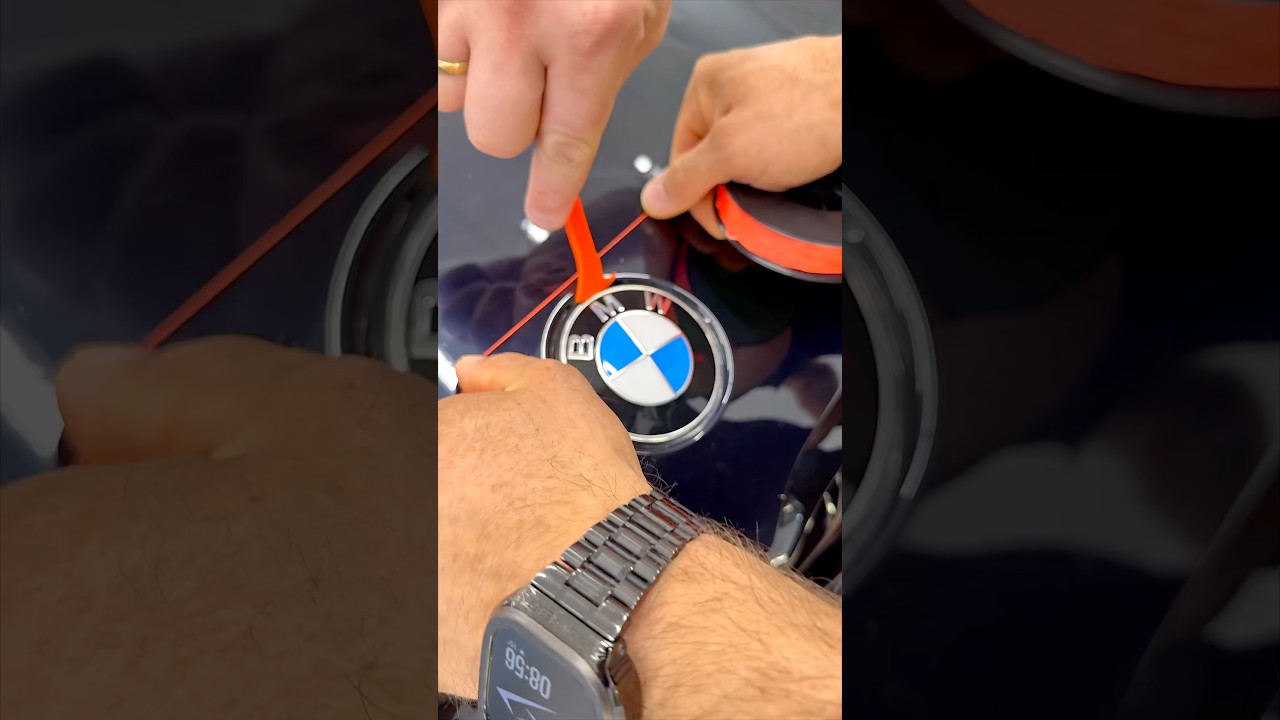 BMW Hood Emblem Removal & Reinstall DIY 🚗🛠️✨