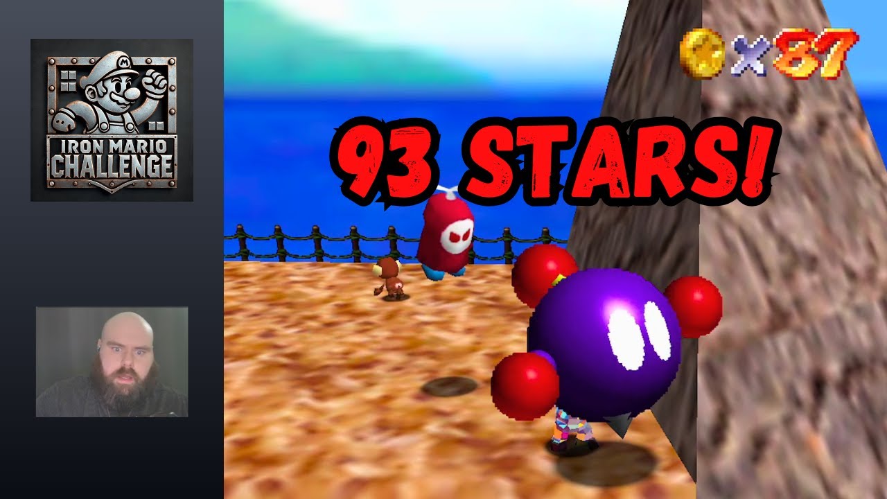 Hardcore 100 Star PB (93 Stars) - Iron Mario 64