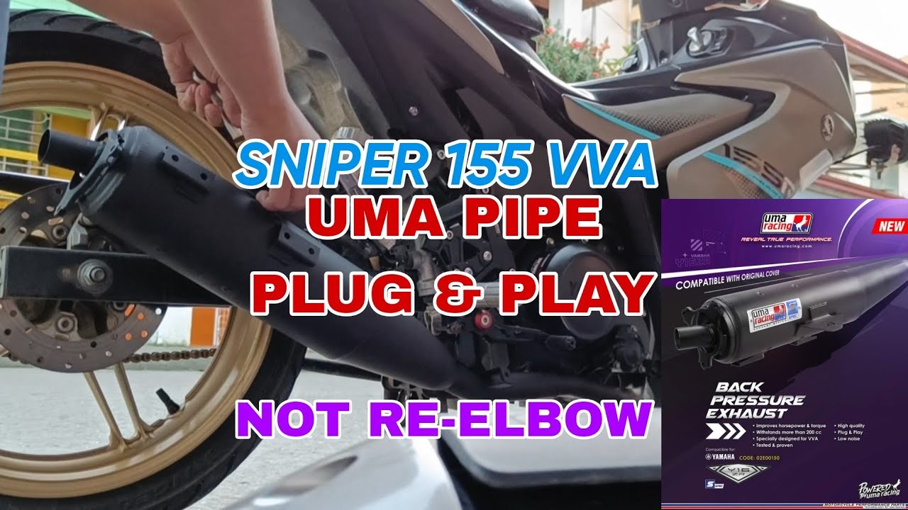 UMA Racing Pipe for Sniper 155 | Y16zr Plug N Play | BYAHE NI SIR