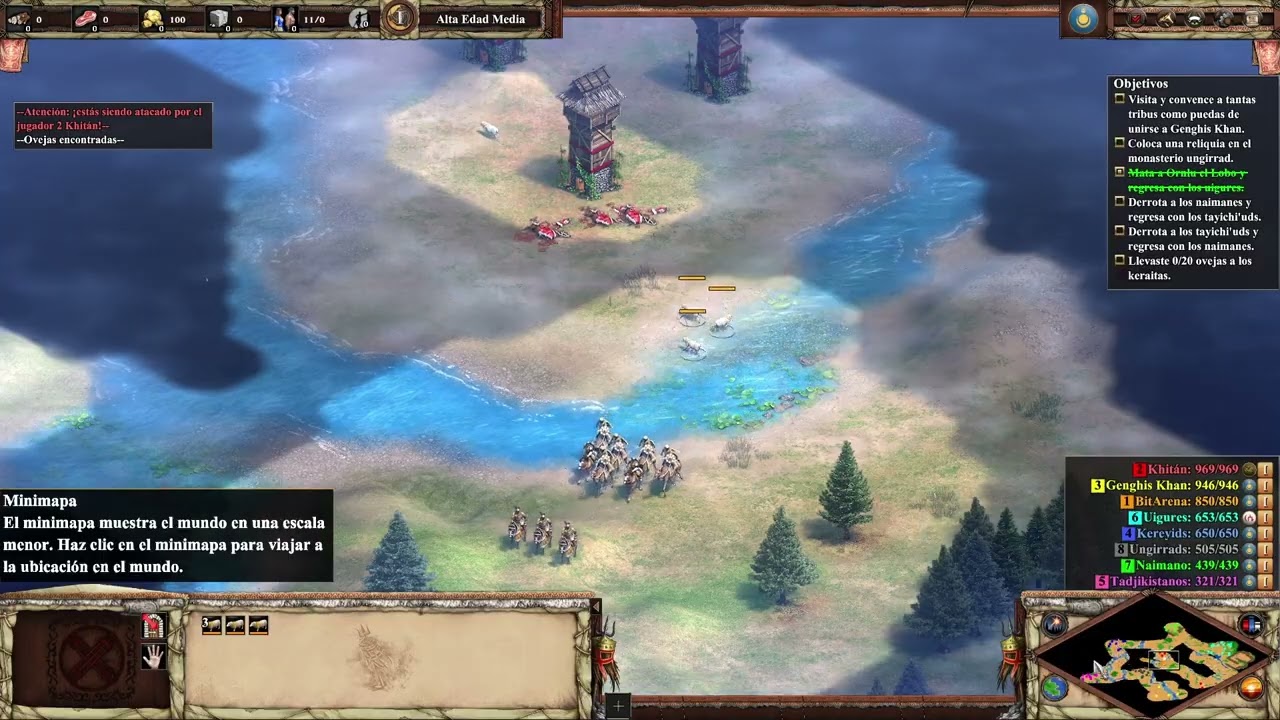 AOE2 DEFINITIVE EDITION #CAMPAÑA ASIA #GENGHIS KHAN #1 CRISOL
