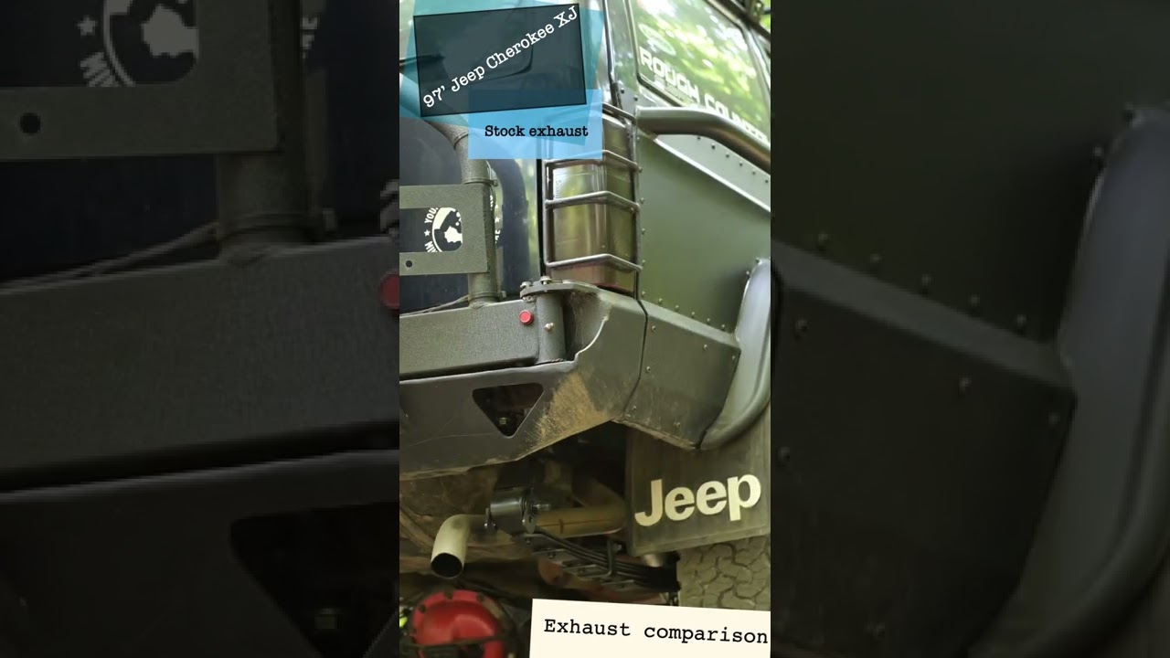 Jeep XJ stock Vs Flowmaster Super44 exhaust HQ sound