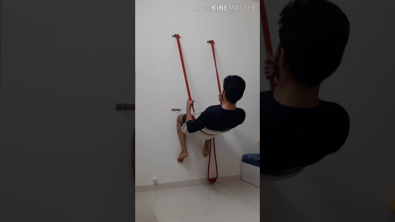 Yoga postures using ropes, IYENGAR yoga