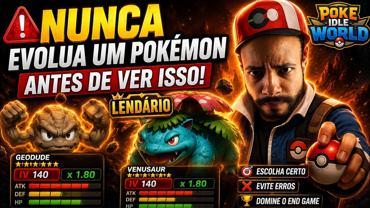 🚨 O QUE EU GOSTARIA DE SABER ANTES DE EVOLUIR MEU PRIMEIRO POK&Eacute;MON! | Poke Idle World ⭐