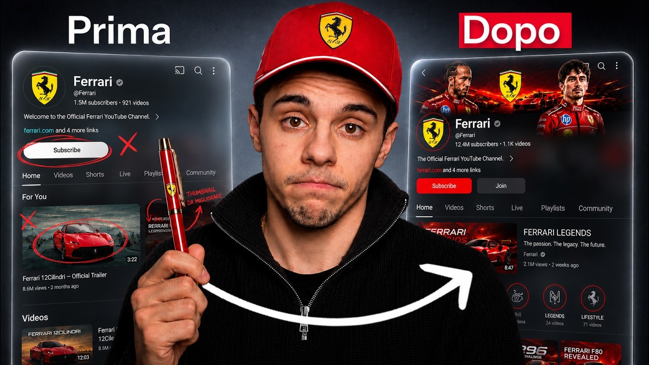 Ho Riprogettato il Canale Youtube di Ferrari - Rebranding Ep.1