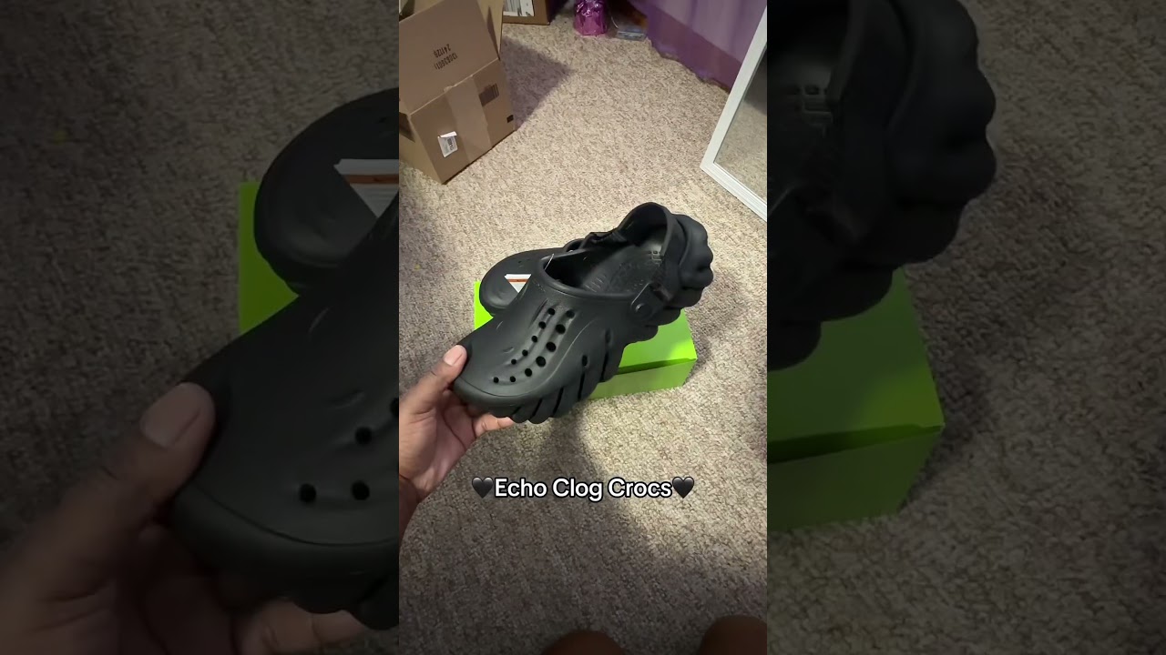 Unboxing Black Echo Clog Crocs!