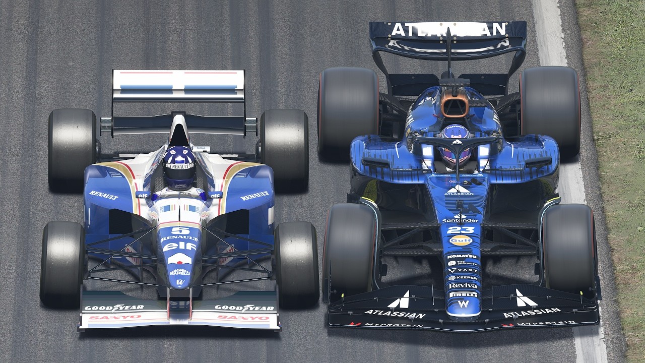 Alex Albon vs Damon Hill | 2025 Williams FW47 vs 1995 Williams FW17 at Monza