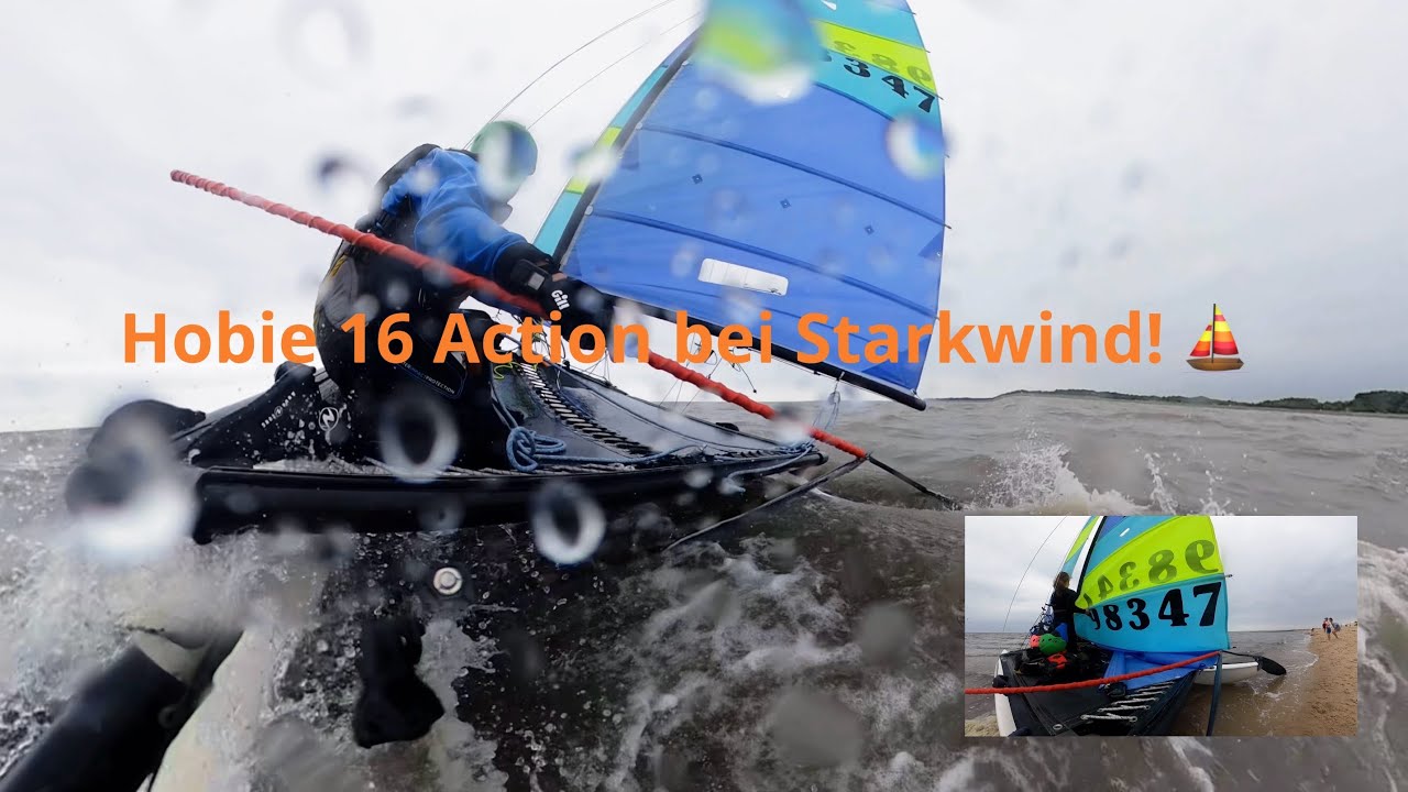 ⛵️Hobie 16 Action bei Starkwind! Mit Tine durch die Wellen von Sahlenburg | Cuxhaven Sailing Vibes