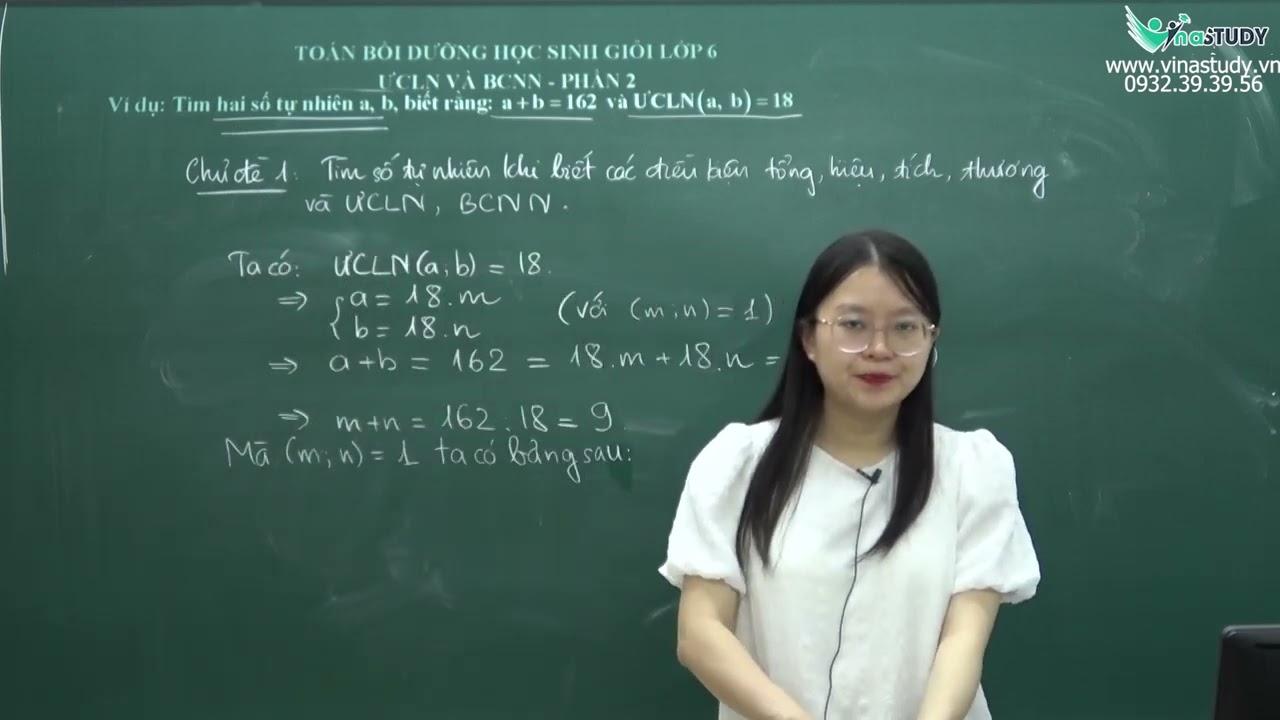 Bồi dưỡng HSG toán 6 - ƯCLN và BCNN - Phần 2 - Cô Trần Thu Trang - Vinastudy.vn