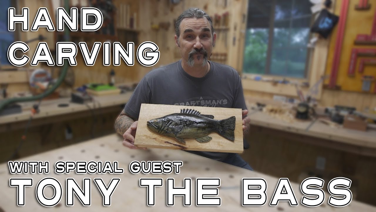 Hand Relief Carving a Largemouth Bass | Wood Carving | Woodcraft 101