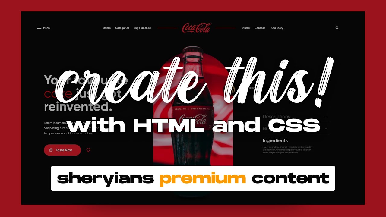 Sheryians Premium Content | Landing Page With HTML & CSS | 12 | Modern UI/UX