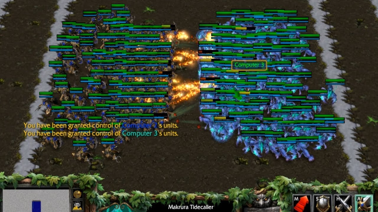 100 Orc Warlock Without Upgrade vs 100 Makrura Tidecaller