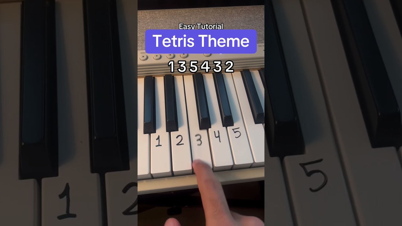 Tetris Theme Easy Tutorial! #tetris #theme #piano #tutorial #easytutorial #tips #pianomusic #easy