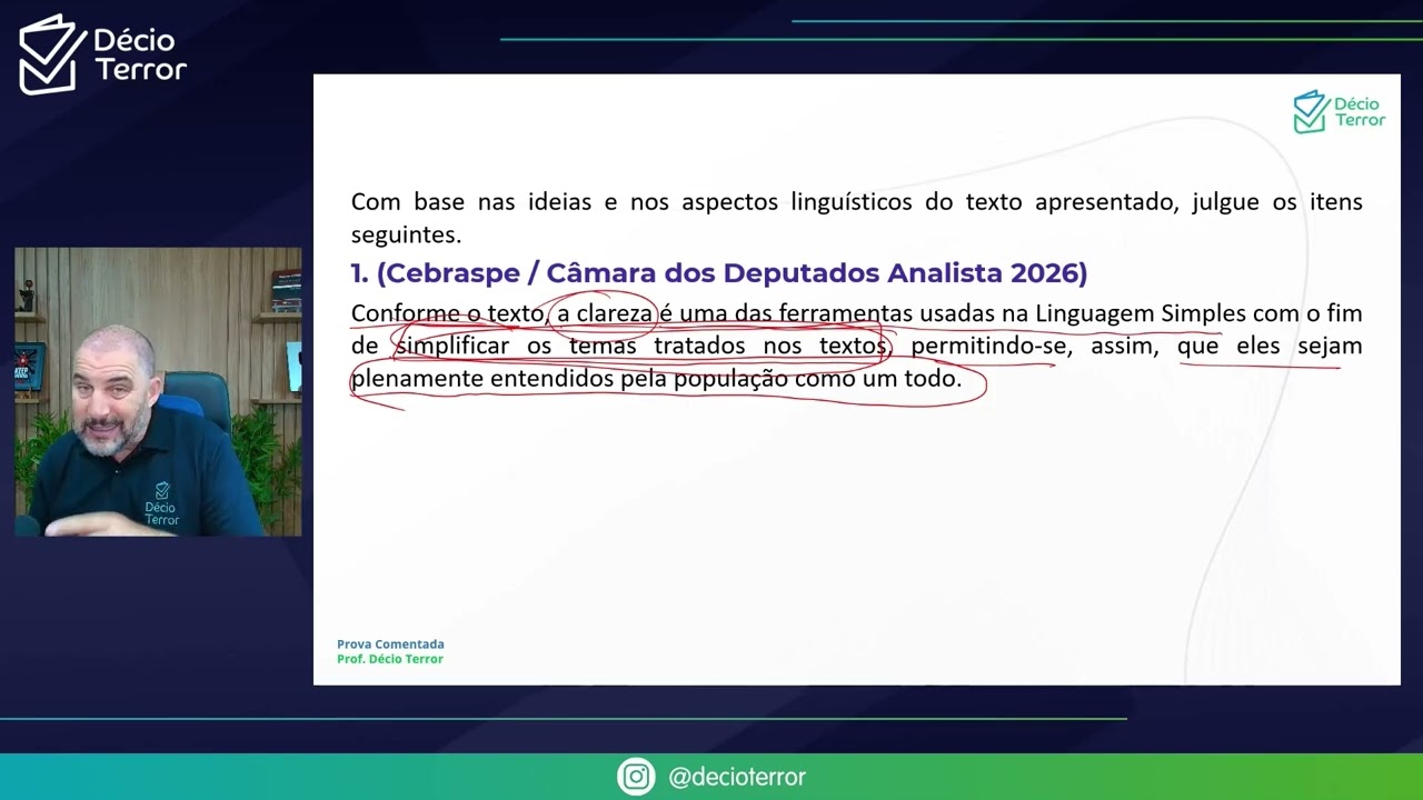 Sistema de Questões | CEBRASPE - Câmara dos Deputados Analista 2026 - Questão 1