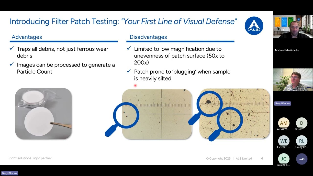 ALS Oil & Lubricants Webinar: Beyond Routine Oil Analysis Using FPT and MPE to Diagnose Hidden Wear