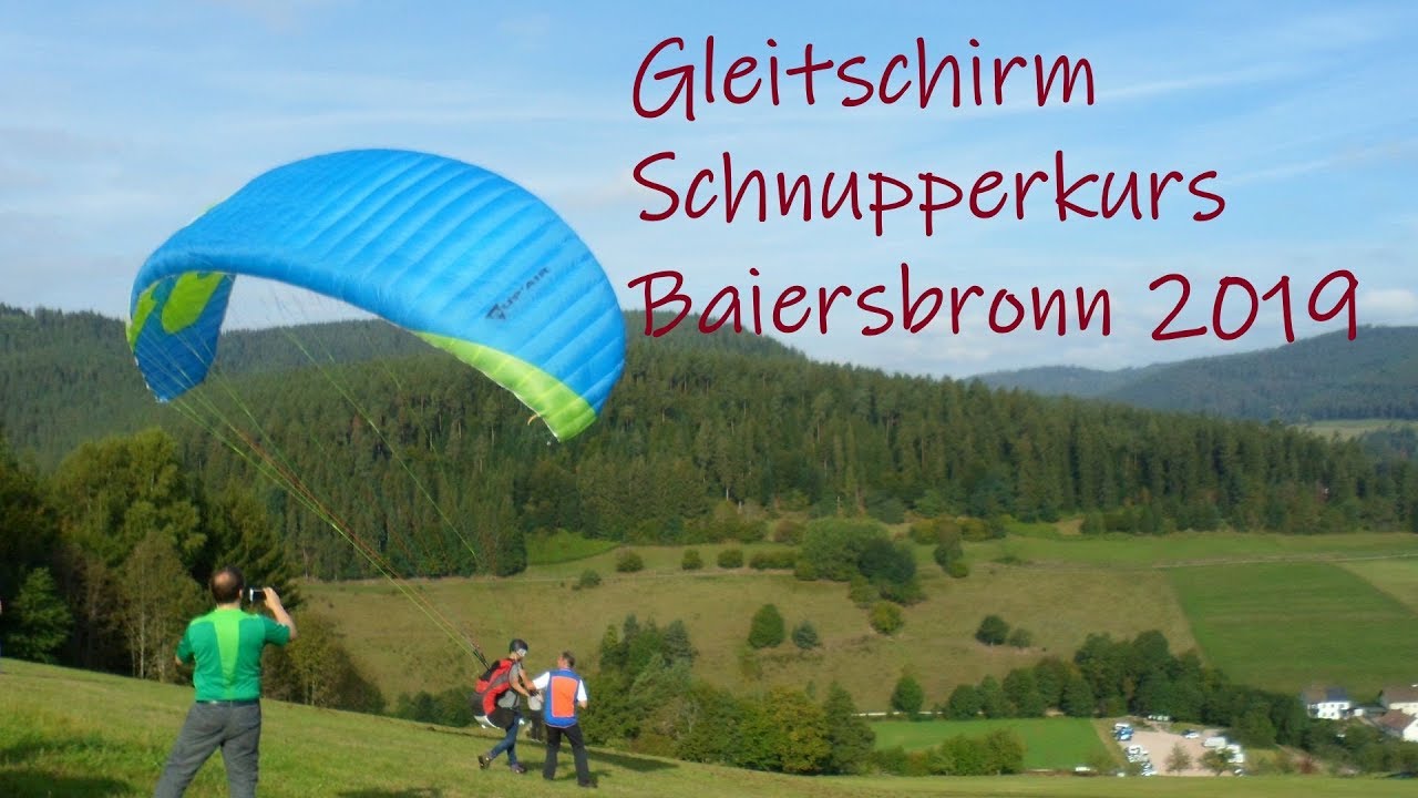 Gleitschirm Schnupperkurs Baiersbronn 2019