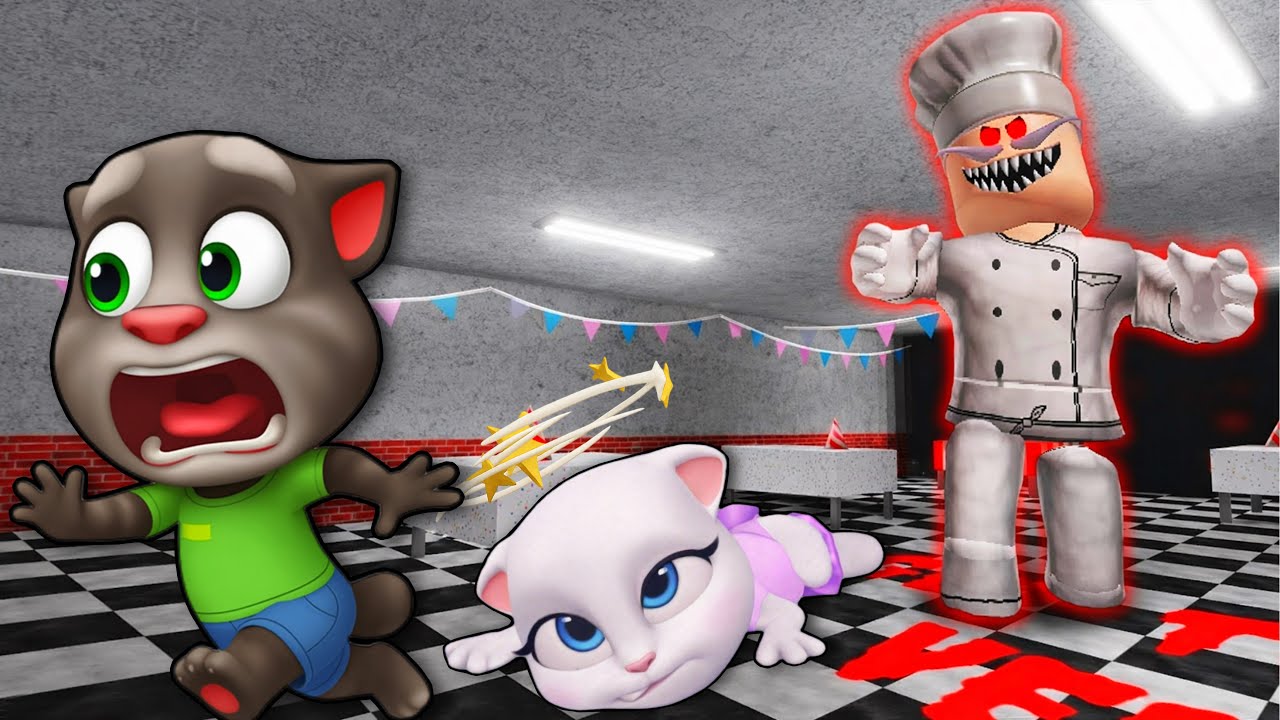 Talking Tom plays: Escape The Pizzeria - Roblox Obby - My Talking Tom and Friends#Roblox #talkingtom