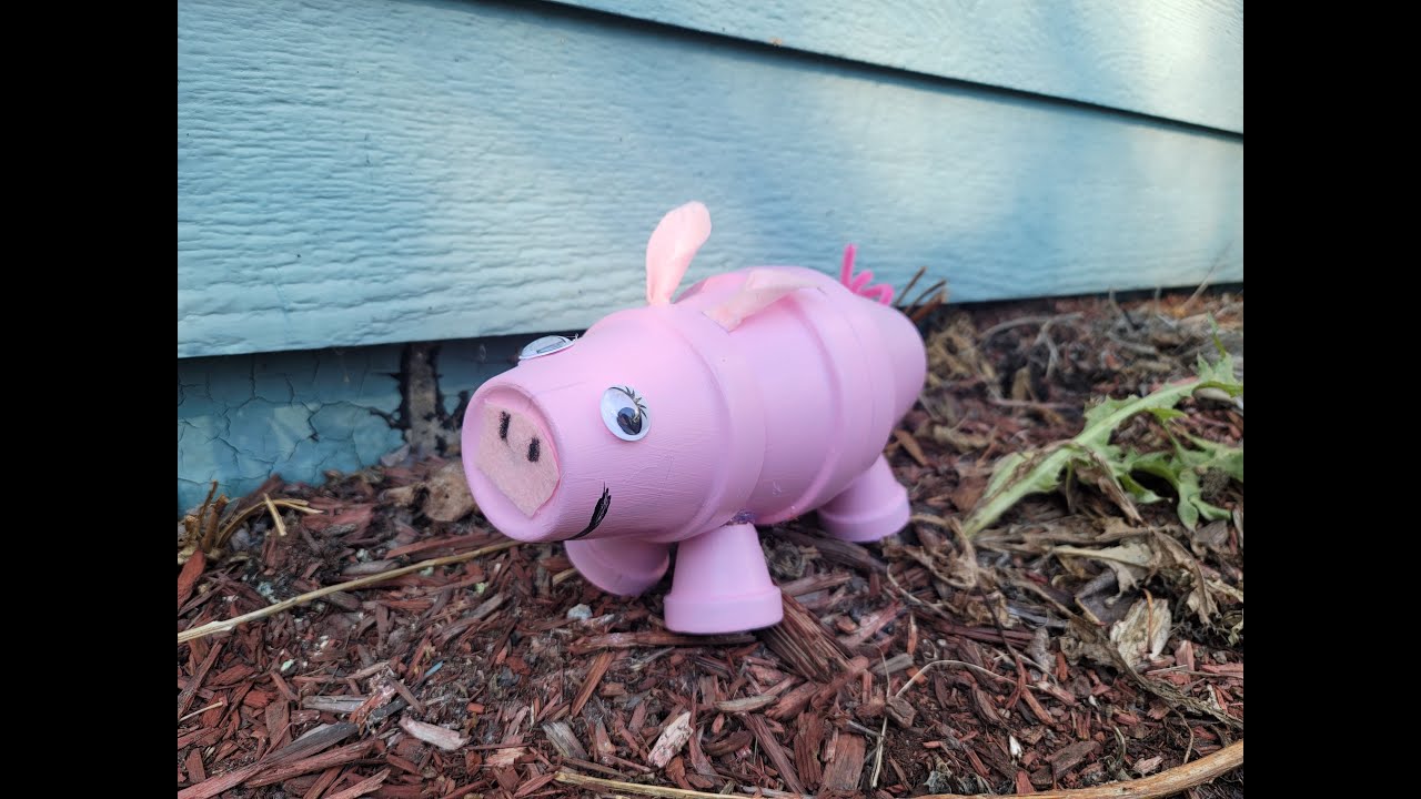 * Clay Pot Piggy * Winny The Glue ~ Crafts For Kids ~