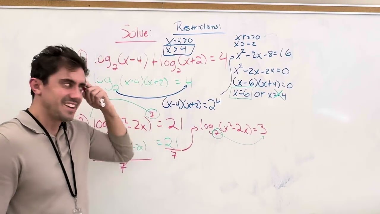 Precal 12 - Solving Log Equations (8.4)