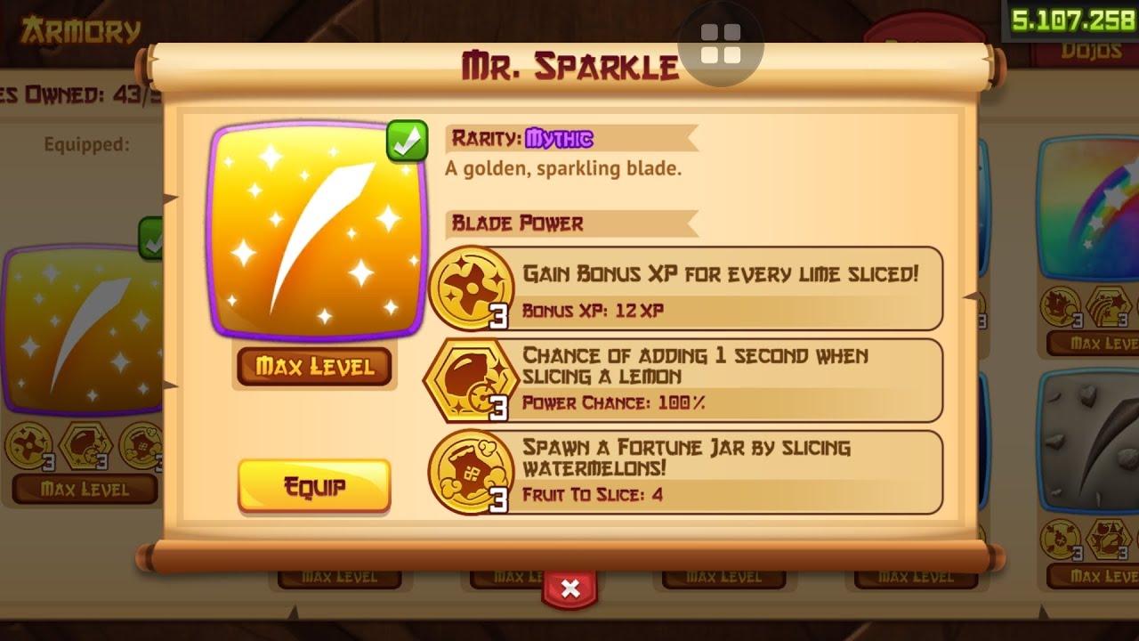 Fruit Ninja - Blade and Dojo Showcase: Mr. Sparkle Blade and Yin Yang Dojo