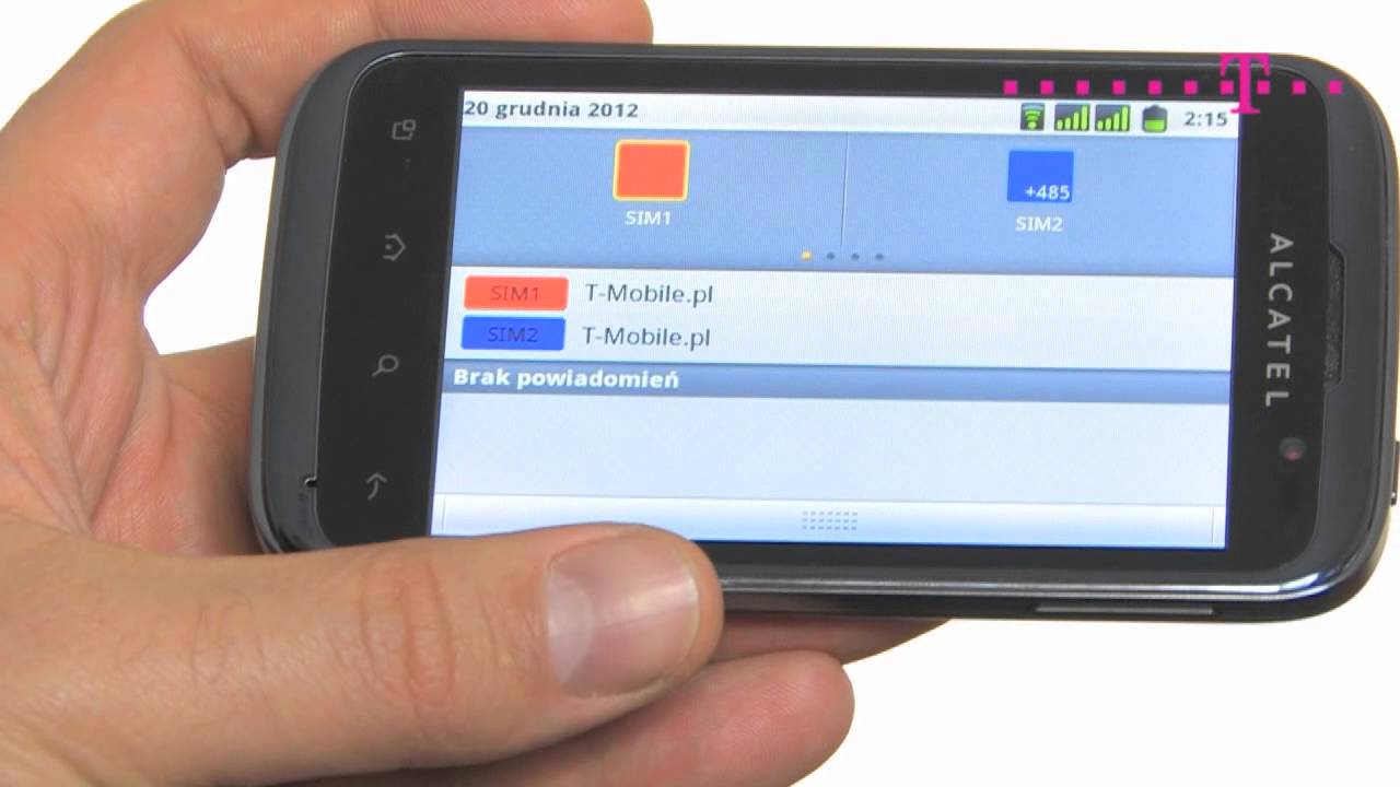 Alcatel One Touch 991D -- praktyczny dual-SIM