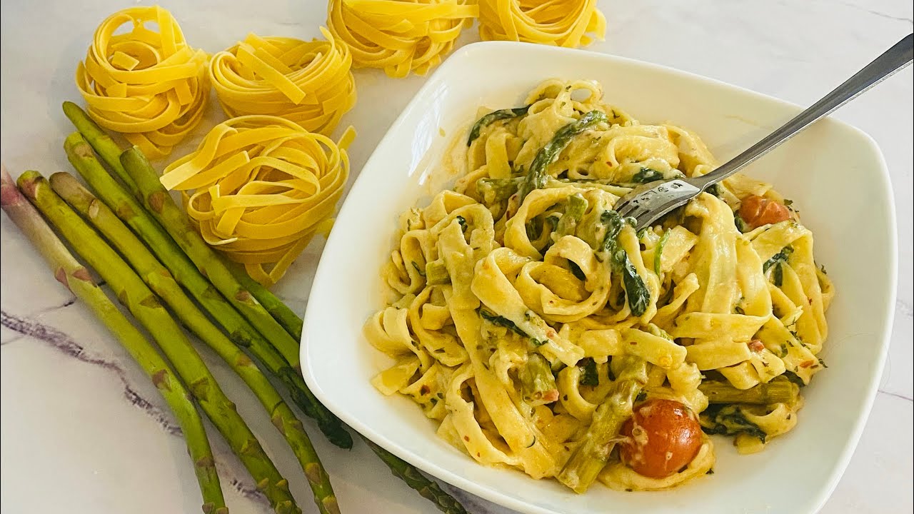Tagliatelle pasta with white sauce  Recipe
