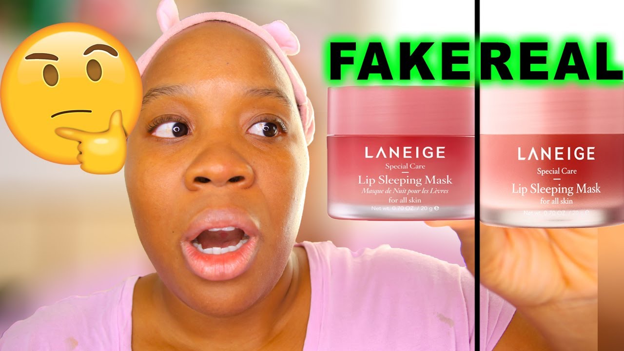 TESTING REAL vs FAKE SKINCARE! Laneige Lip Sleeping Mask FAKE vs REAL!