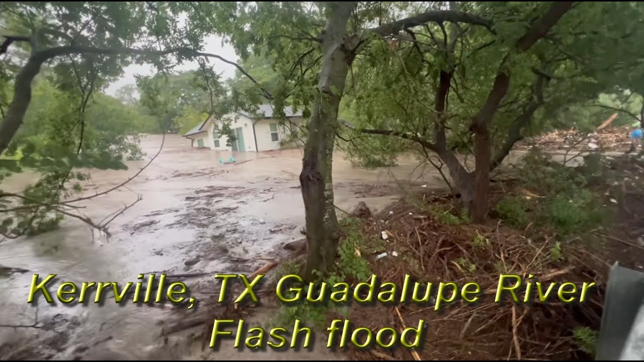 Raging Guadalupe River Flash Flood in Kerrville 2025.