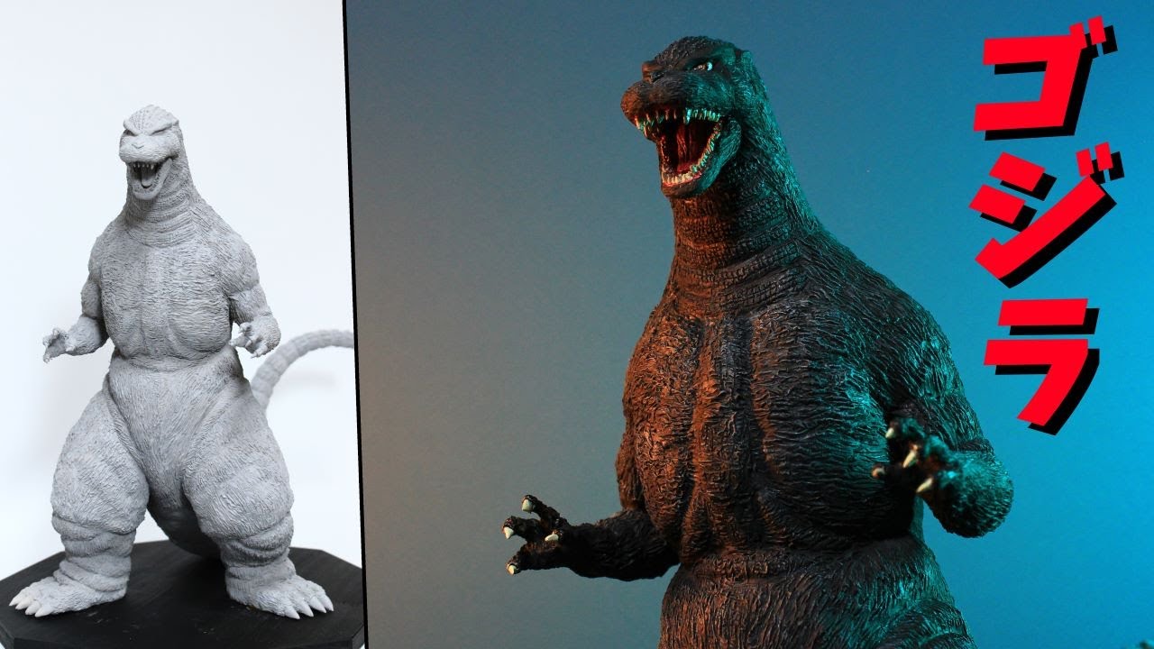 【粘土】ゴジラのフィギュアを作ってみた/Sculpting GODZILLA【ゴジラ】