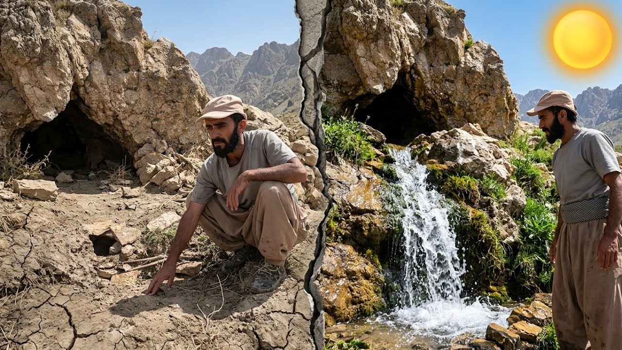 Miracle in the Mountains:A Spring That Was Dry for Years Came Back to Life! |Real Cave Living