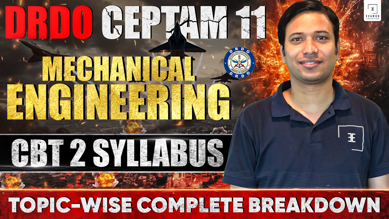 DRDO CEPTAM 11 CBT 2 Mechanical Syllabus 2026 | Topic-Wise Strategy | STA-B Mechanical Engineering