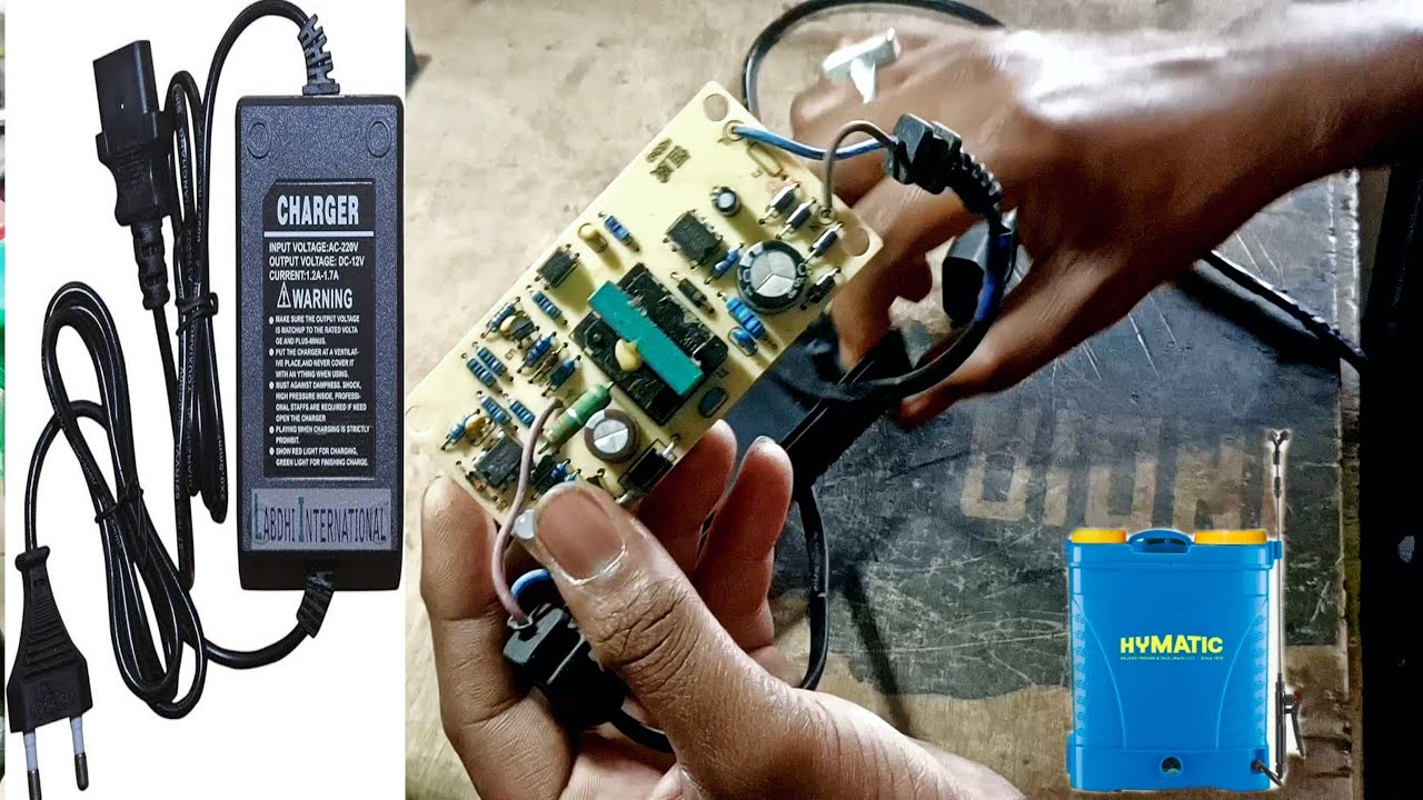 how to repair spray pump charger/charging me green light on/red light nahi jal Raha hai/ Easy repair