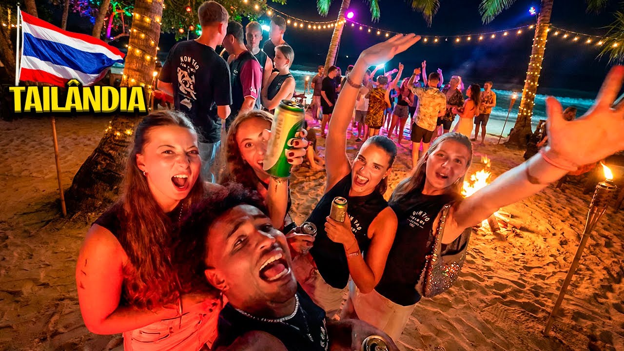 FESTA NA MELHOR ILHA DA TAILANDIA