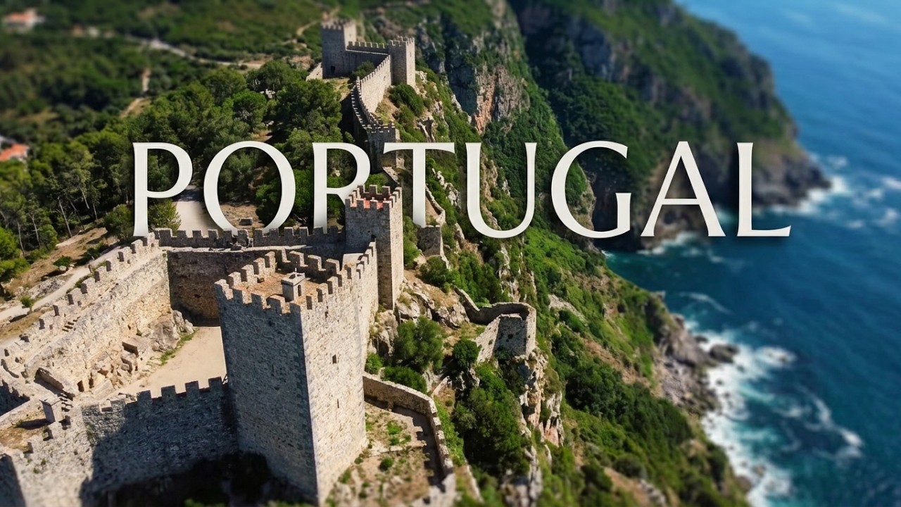 Castelo de Sesimbra – Majestätische Drohnenaufnahmen in 4K über Portugals Küstenburg