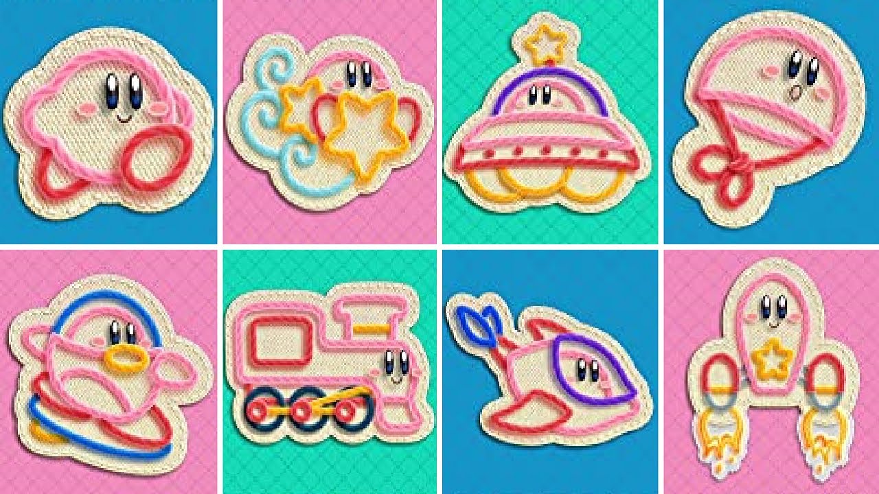 Kirby's Epic Yarn - All Power-Up Transformations