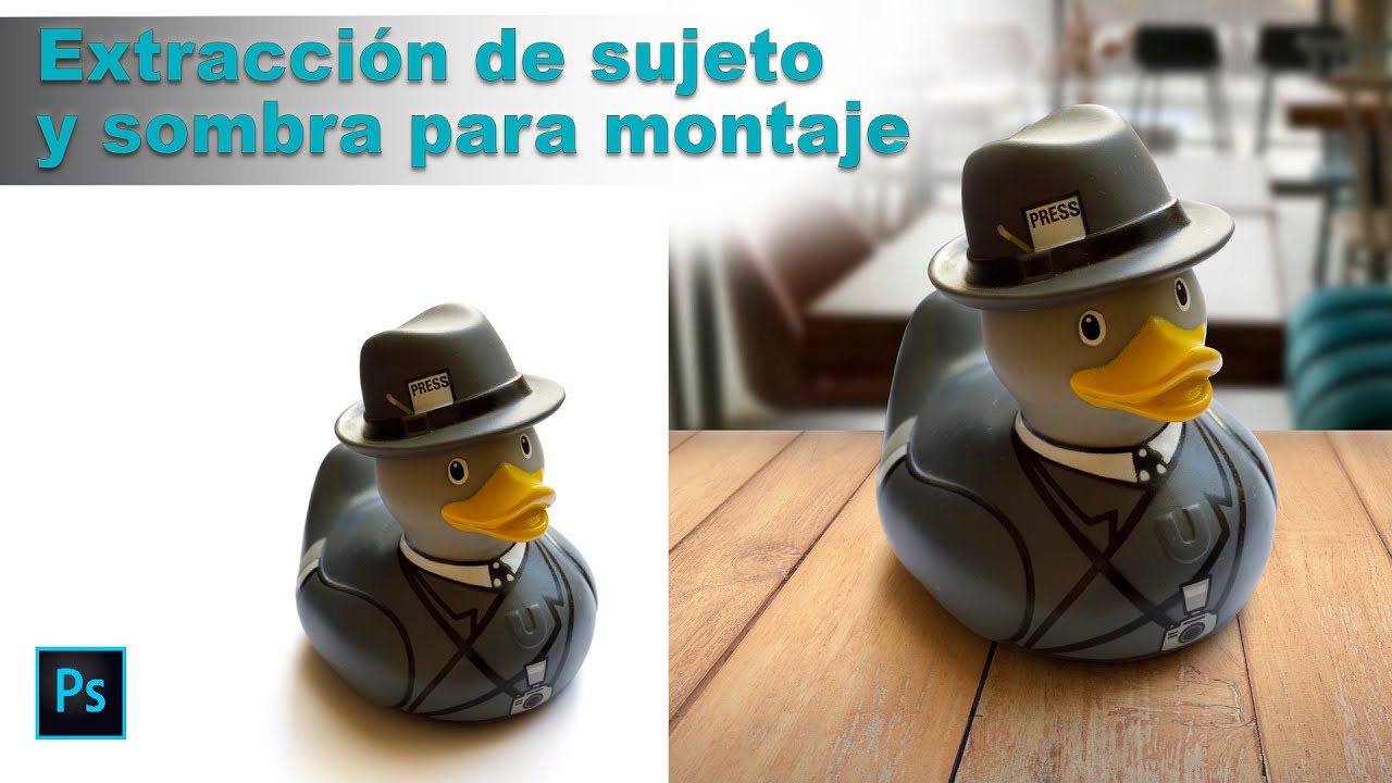 Extracción de un sujeto y su sombra para montaje